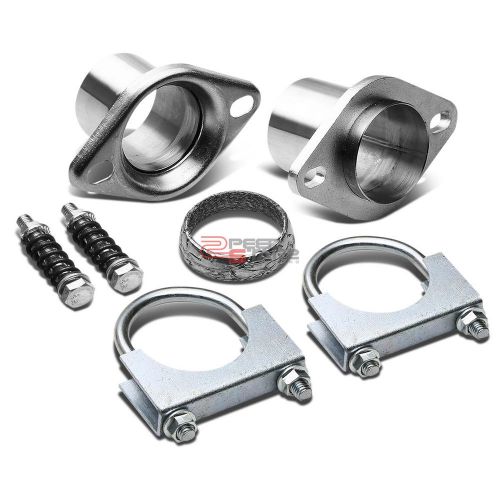 3&#034; polished header/exhaust pipe collector ball/donut joint flange+clamp+gasket