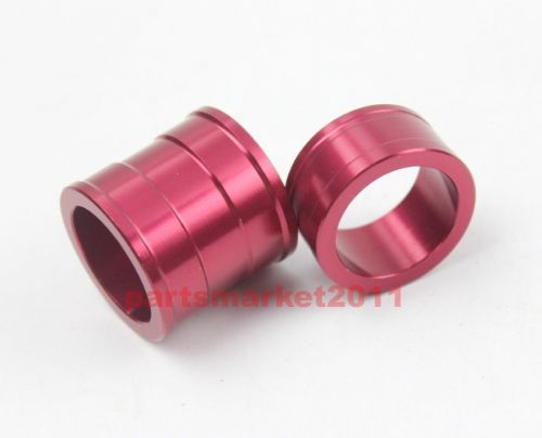 Red cnc front wheel rim axle spacers for honda crf250r crf250x crf450r crf450x