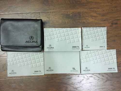 2009 acura tl factory owners manual set with navi book and case