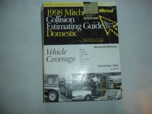 1998 mitchell gm general motors collision estimating manual guide corvette &#039;99