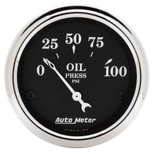 Auto meter 1727 old tyme black; oil pressure gauge