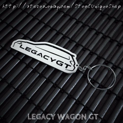 Subaru legacy wagon gt stainless steel keychain
