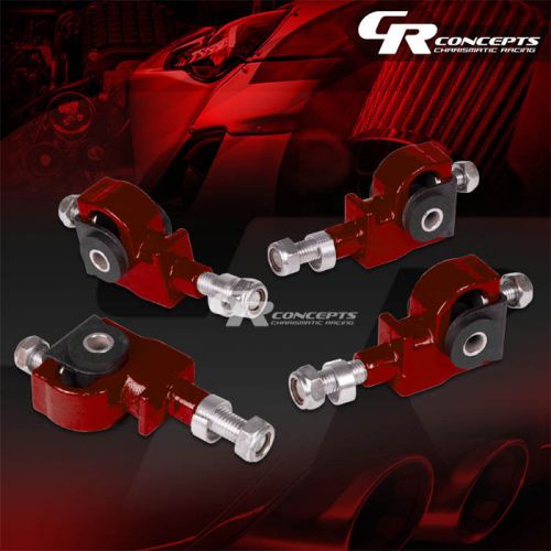 Suspension front camber adjuster kit 90-97 accord cb cd/civic/-01 integra red