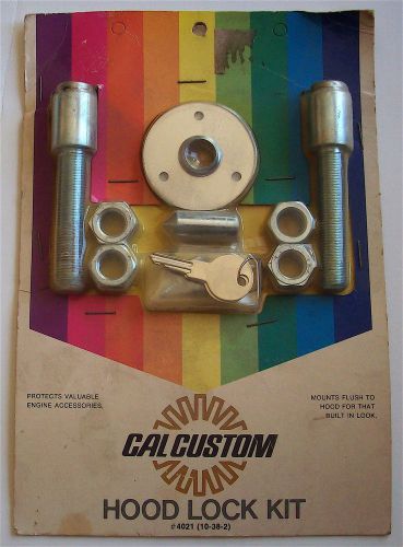 Vintage nos cal custom hood lock kit with key #4021 (10-38-2)