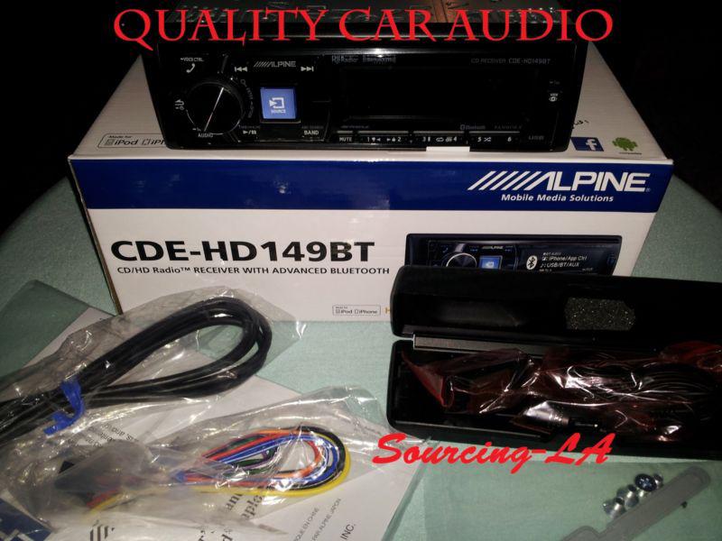 Alpine cde-hd149bt car cd/mp3 stereo with bluetooth, hd radio, aux