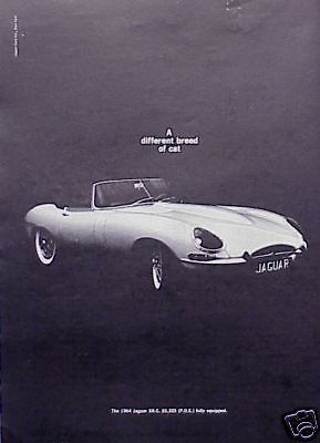 1964 64 jaguar xk-e xke x k e jag original vintage ad c my store   5+= free ship