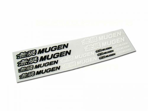 Mini mugen decals black and white jdm a civic rsx s2000 tl tsx (a)