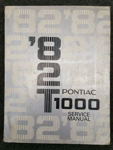 1982 pontiac t1000 factory service manual