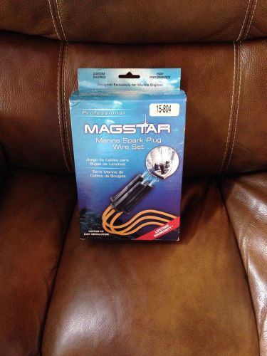 Magstar marine spark plug wire set yellow 15-804
