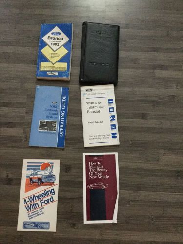1992 ford bronco owners manual w case and extras