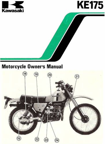 1982 kawasaki ke175 motorcycle owners manual -ke 175--ke175d4--kawasaki