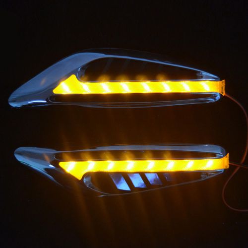 1pair auto suv car fender side yellow led blade style turn signal steering light
