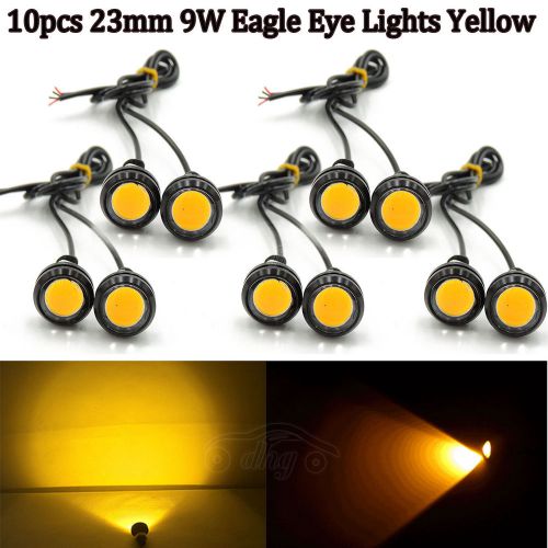 10pcs 9w led eagle eye light car vehicle fog reverse parking light yellow light