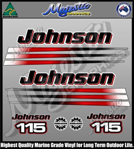 Johnson 115hp - bombadier - decal set - outboard decals