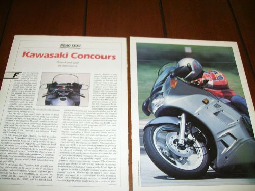 1986 kawasaki concours  ***original article / road test***