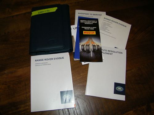 2014 land rover range evoque owners manual with case lan199