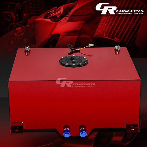 20 gallon red coated aluminum racing/drifting fuel cell gas tank+level sender