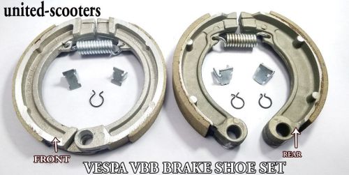 Vespa vbb front and rear brake shoe jaw pair 8 inches brand new v2210