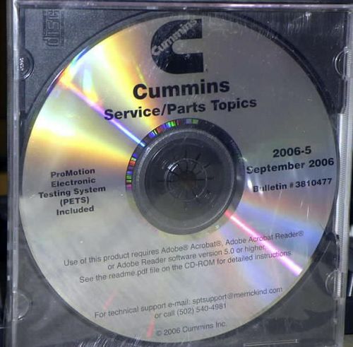 2006 cummins service &amp; parts topics 2006-5 bulletin 3810477  cd