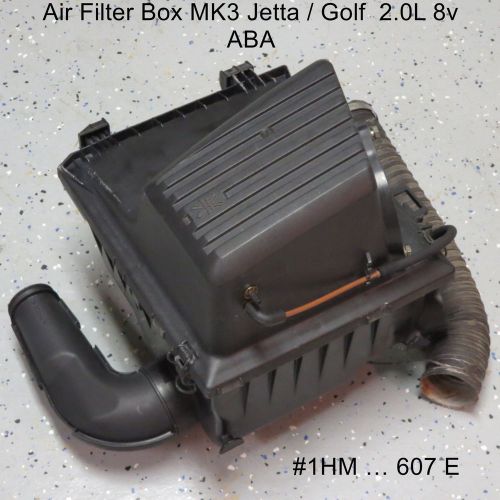 Vw 2.0l aba mk3 jetta golf air filter box w/ warm air hose 1993-1998 1hm129607e