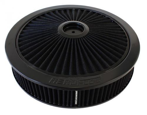 Aeroflow af2251-3040 14&#034; x 3&#034; full flow round air filter assembly -1-1/8&#034; base