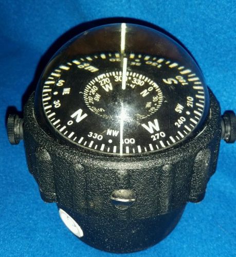 Vintage  ycm nautical boat/ship compass metal housing self  leveling