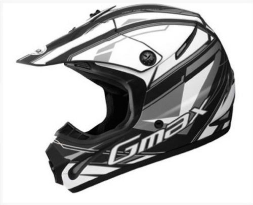 Gmax gm46.2x traxxion helmet flat black/white/silver m g3463435 tc-17f
