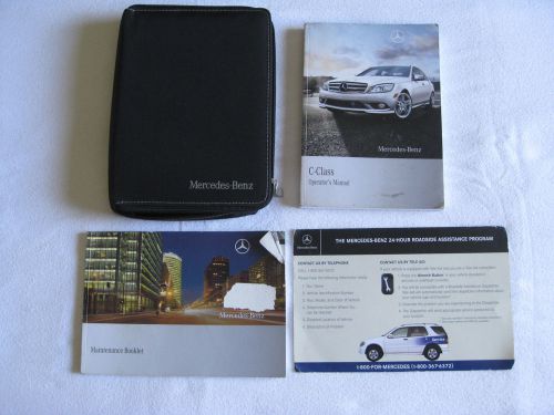 2009 mercedes benz c-class owner&#039;s owners manual set w/case