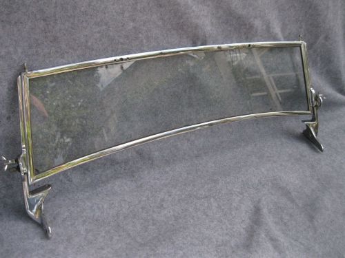 MG TD Windshield Glass Frame & Mounting Brackets MGTD 1952-1953, image 1