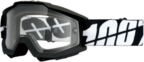 100% motorcycle riding goggle accuri enduro dual black clear lens 50202-061-02