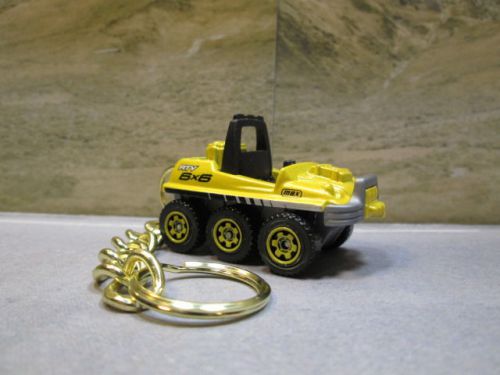 Atv 6x6  (yellow)     custom key chain ring fob
