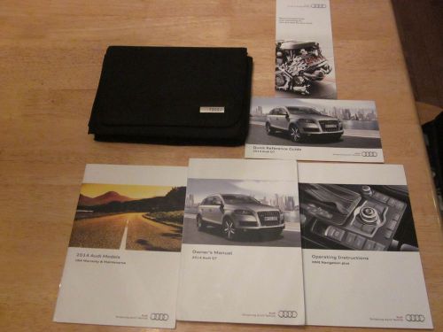 2014 audi q7 owner + mmi navigation manual with case oem owners