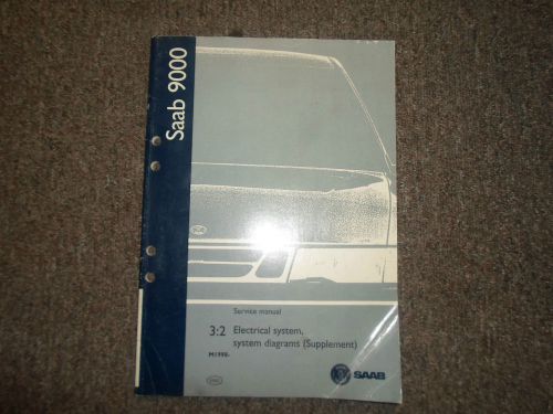 1998 saab 9000 3:2 electrical system- system diagrams supplement service manual