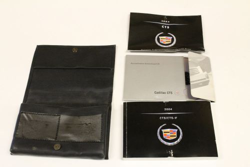 2004 cadillac cts-v owners manual &amp; other booklets w/ leather case used oem gm