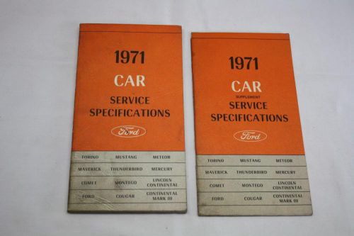 1971 ford oem car service specification &amp; supplement  book manual free shipping