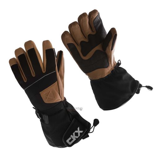 Snowmobile ckx apex gloves black tan men xlarge adult waterproof snow winter