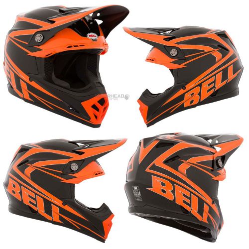 Bell helmet moto-9 tracker orange black medium adult mx motocross off road