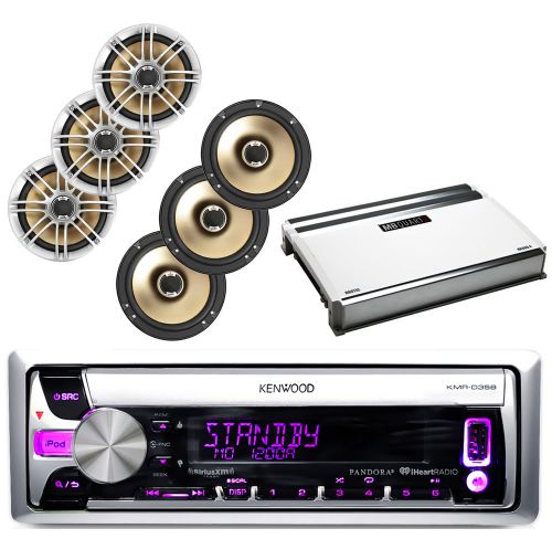 Mb quart 720w amplifier,6 silver polk 6.5&#034;speakers,kenwood ipod aux mp3 cd radio