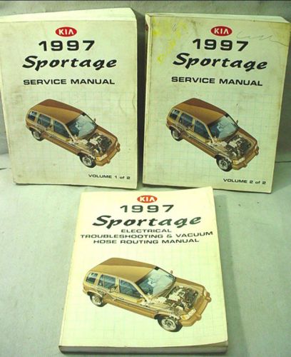 1997 kia sportage factory service manuals vols 1&amp;2 &amp; electrical troubleshooting
