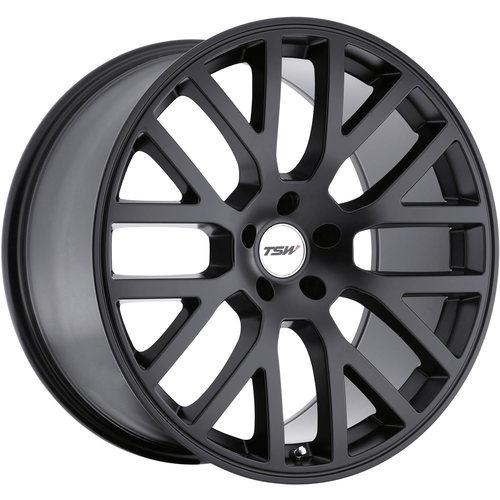 17x8 black tsw donington wheels 5x4.5 +42 fits: kia forte sorento 4 cyl mazda 5