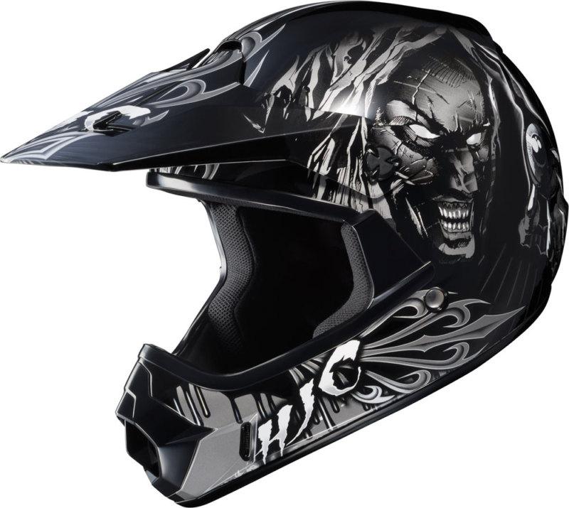 Hjc cl-xy youth vampiro  full face motocross helmet gloss black size small