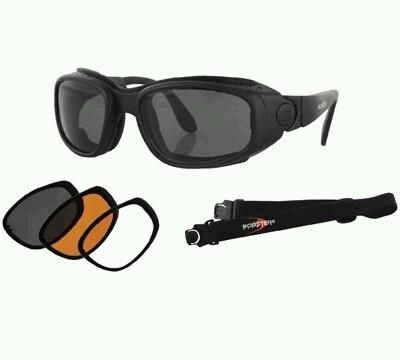 Bobster sunglasses/goggle convertible rx ready.