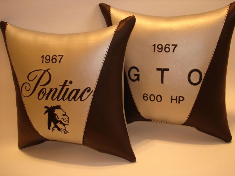 Pontiac gto custom made pillow set to match your paint nice christmas gift!