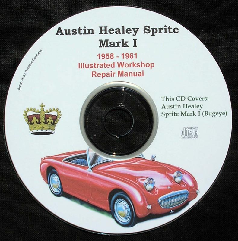 Austin healey sprite bugeye workshop repair manual cd