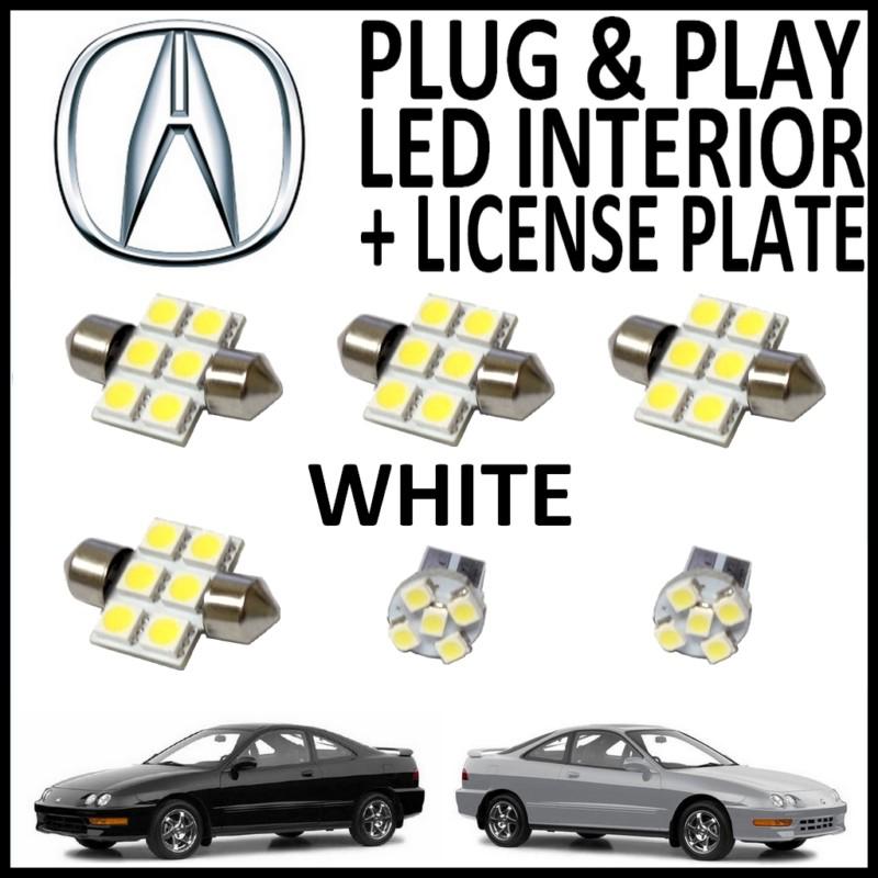 6x green led lights interior package kit for 1994-2001 acura integra ag1g
