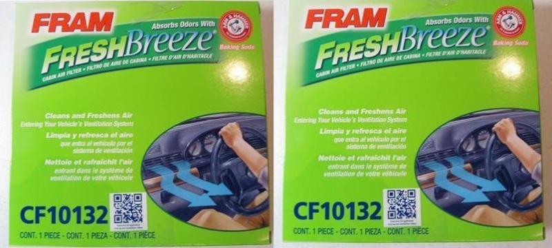 Fram cf10132 fresh breeze cabin air filter, pack of 2