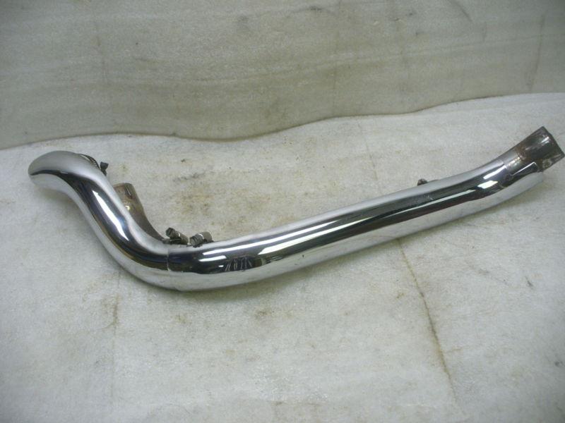 Harley 98-07 touring rear left crossover pipe with two heat shields.