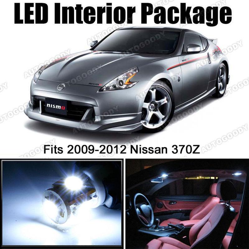 5 x white led lights interior package kit for nissan 370z z