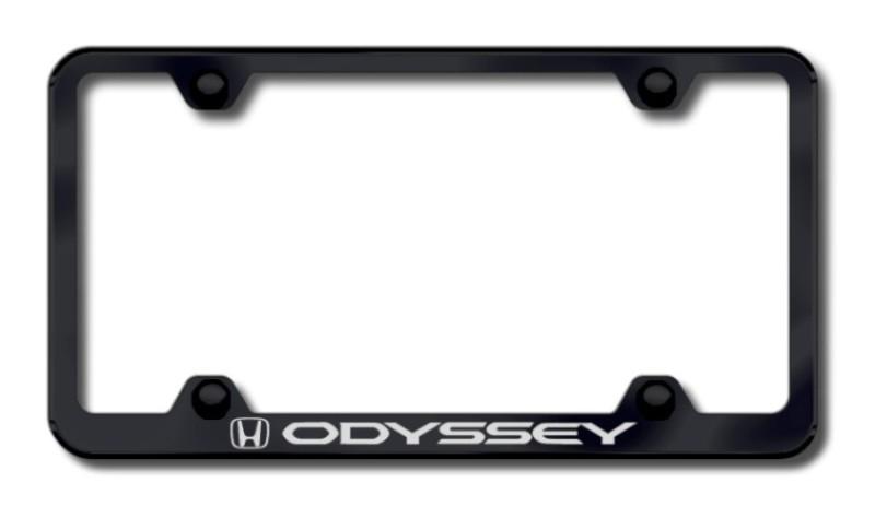 Honda odyssey wide body laser etched license plate frame-black made in usa genu