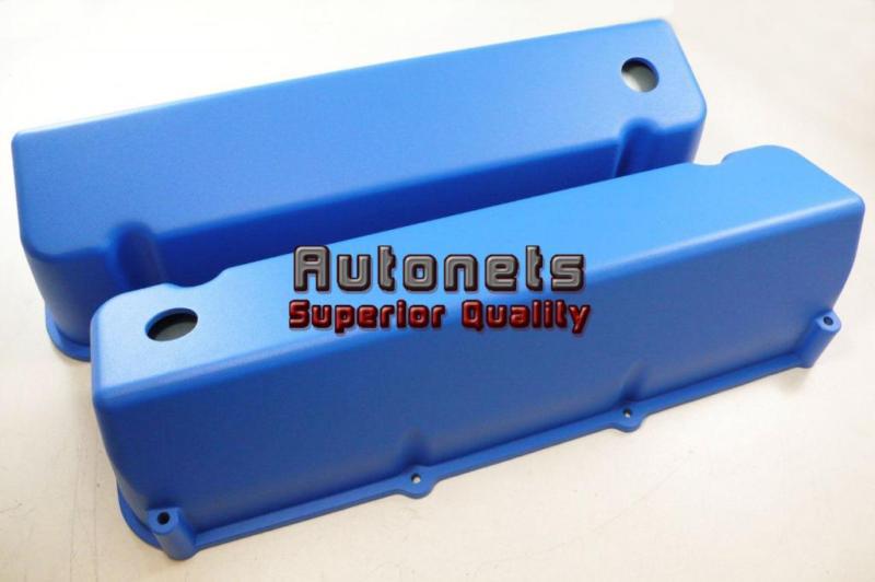 Painted blue aluminum big block ford valve cover 429-460 street hot rat rod